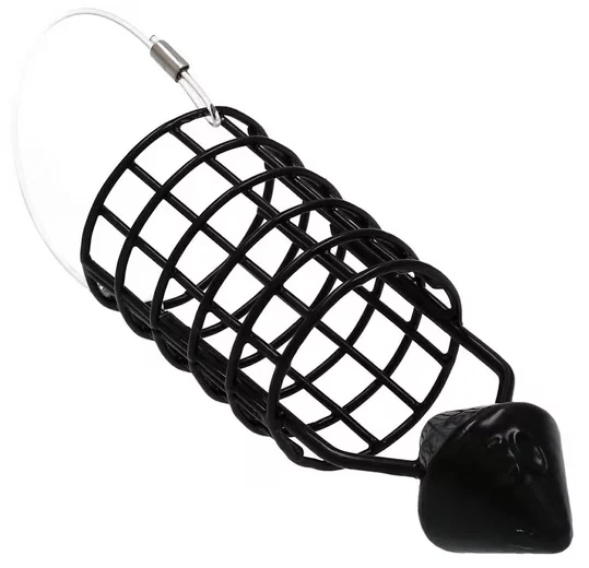 Feederkorb Quadrat mit Boden – Schwarz, 25×30×44 mm