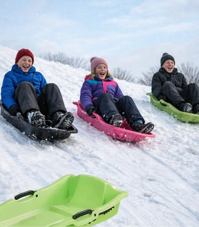 Winter Schlitten Kinder