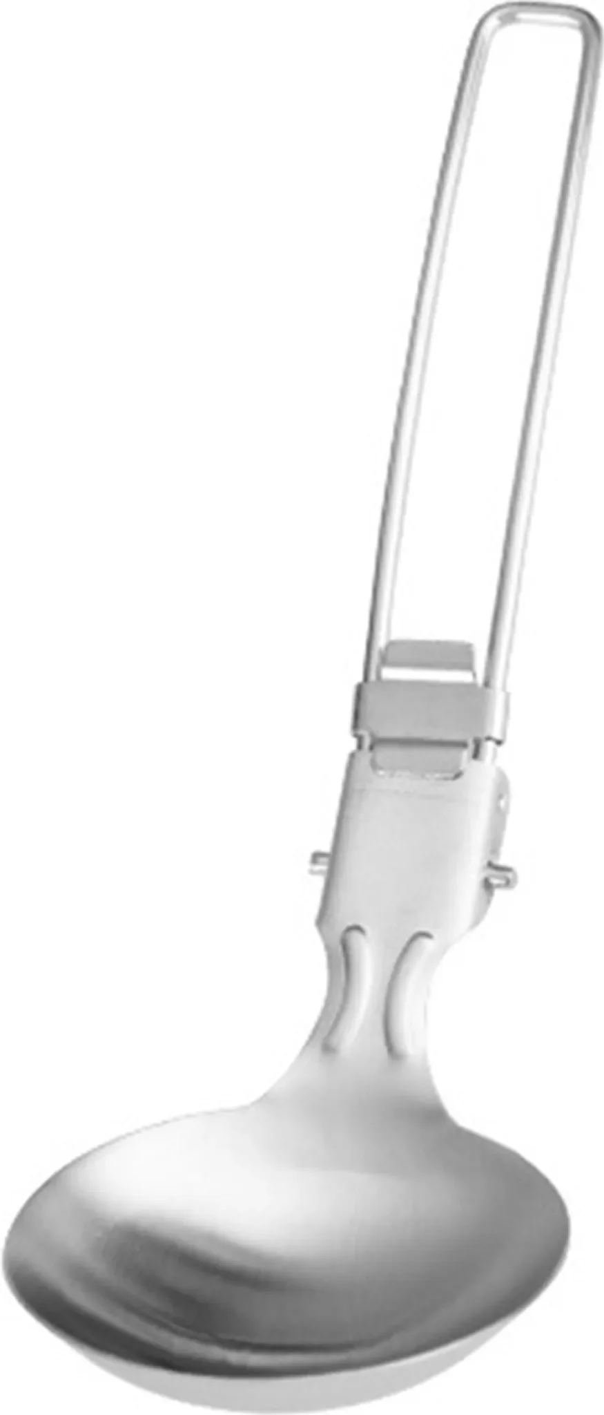 Edelstahl-Camping-Suppenlöffel – Modell E, mit faltbarem Griff