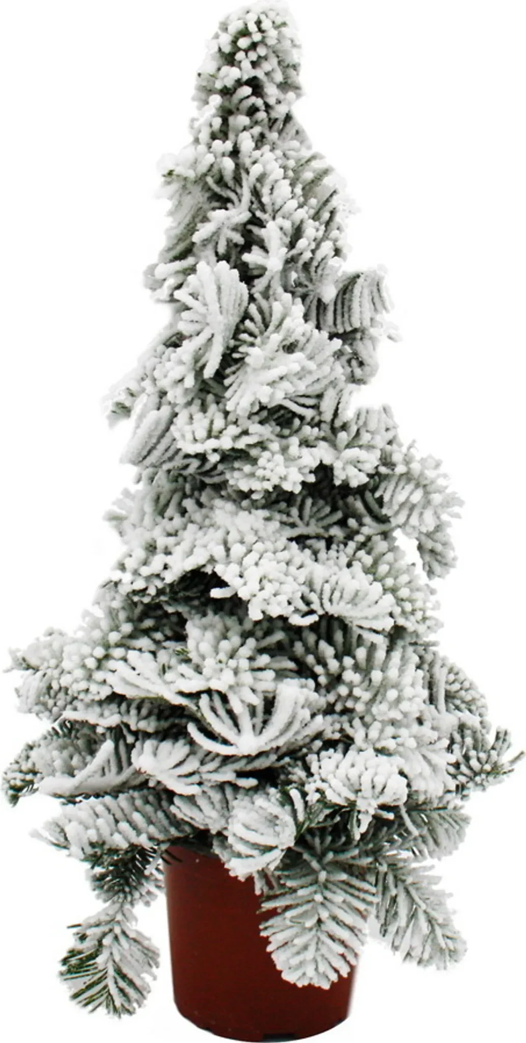 Paraffinbäumchen 30 cm – Schneebedeckter Tannenbaum • Winterfeste Weihnachtsdeko für draußen