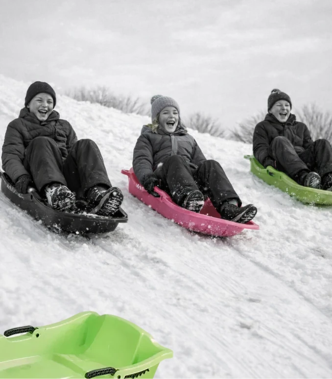 Winter Schlitten Kinder