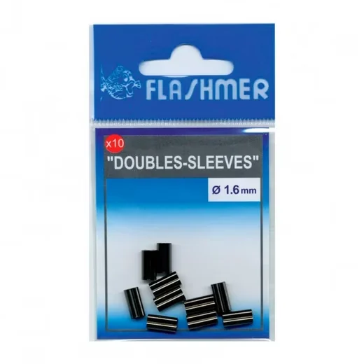 Flashmer Doppel-Klemmhülsen 2,0 mm – 10 Stück