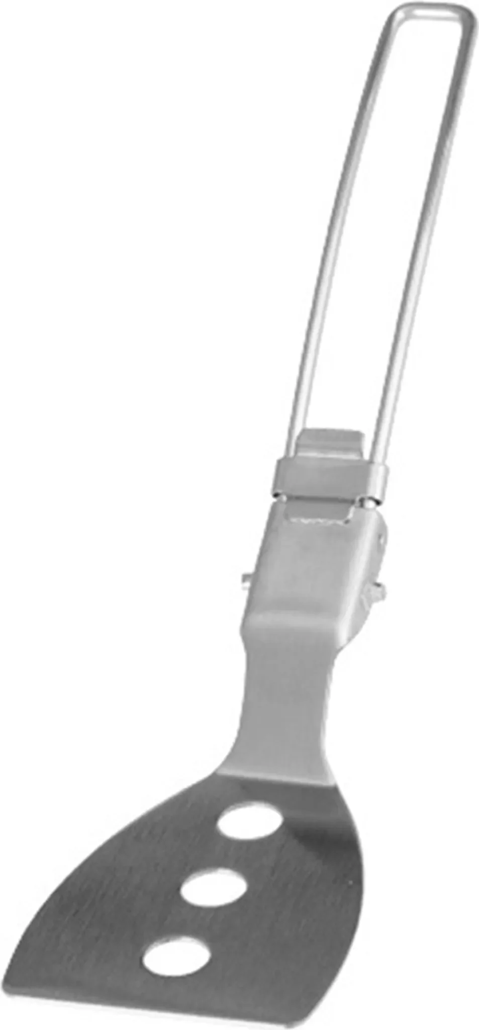 Edelstahl-Camping-Bratspatel – Modell F, mit faltbarem Griff