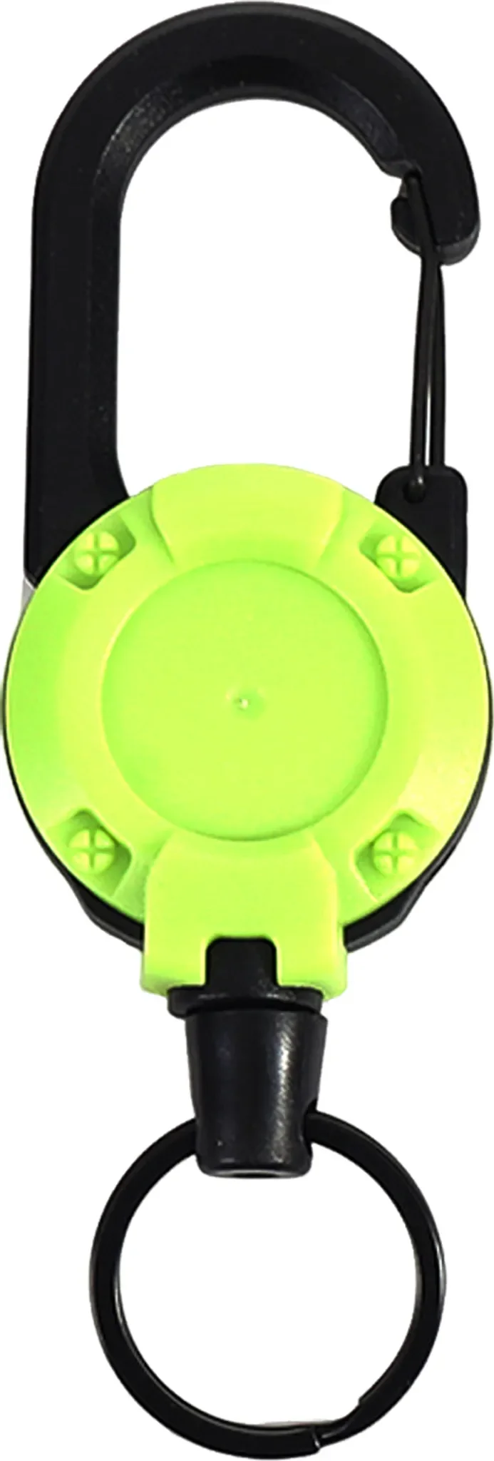 Einziehbarer Schlüsselbund-Karabiner – Grün, kompakt & belastbar