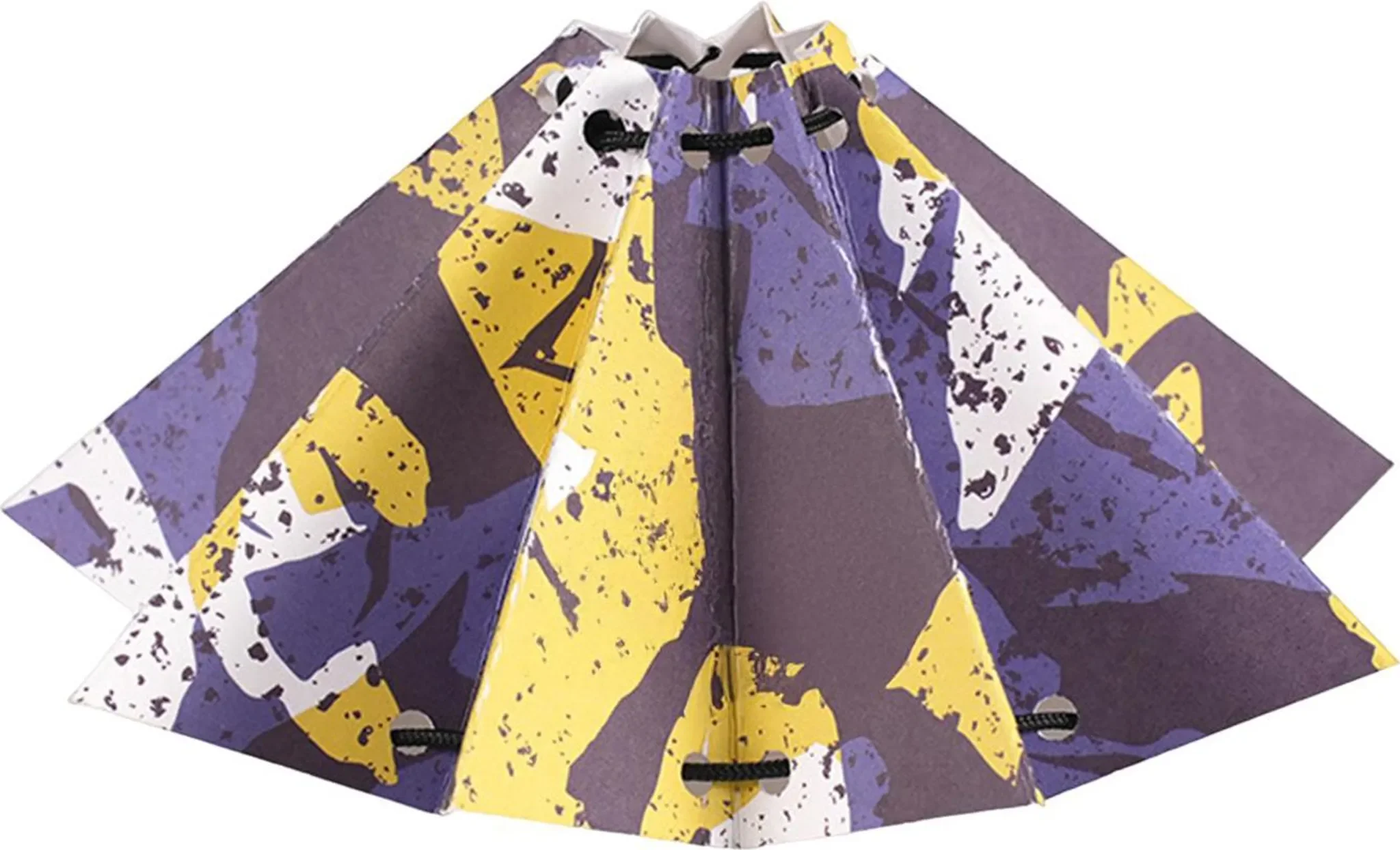 Faltbarer Schirmlampenschirm aus Kraftpapier – Orange